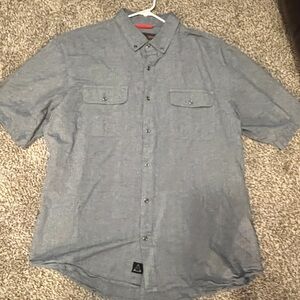 Men's Casual Button Down Shirt - Blue American ware XXL